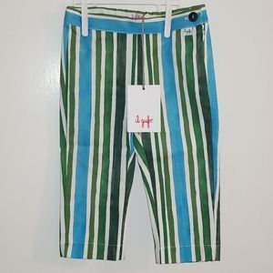 NWT Striped Straight Leg Trousers by IL GUFO sz 2T